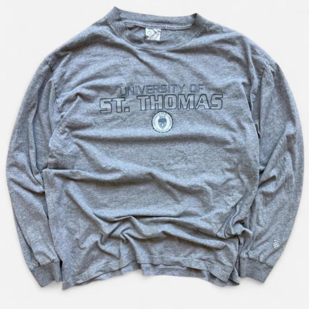 Vintage 1990s University of St. Thomas Gray Crewneck L